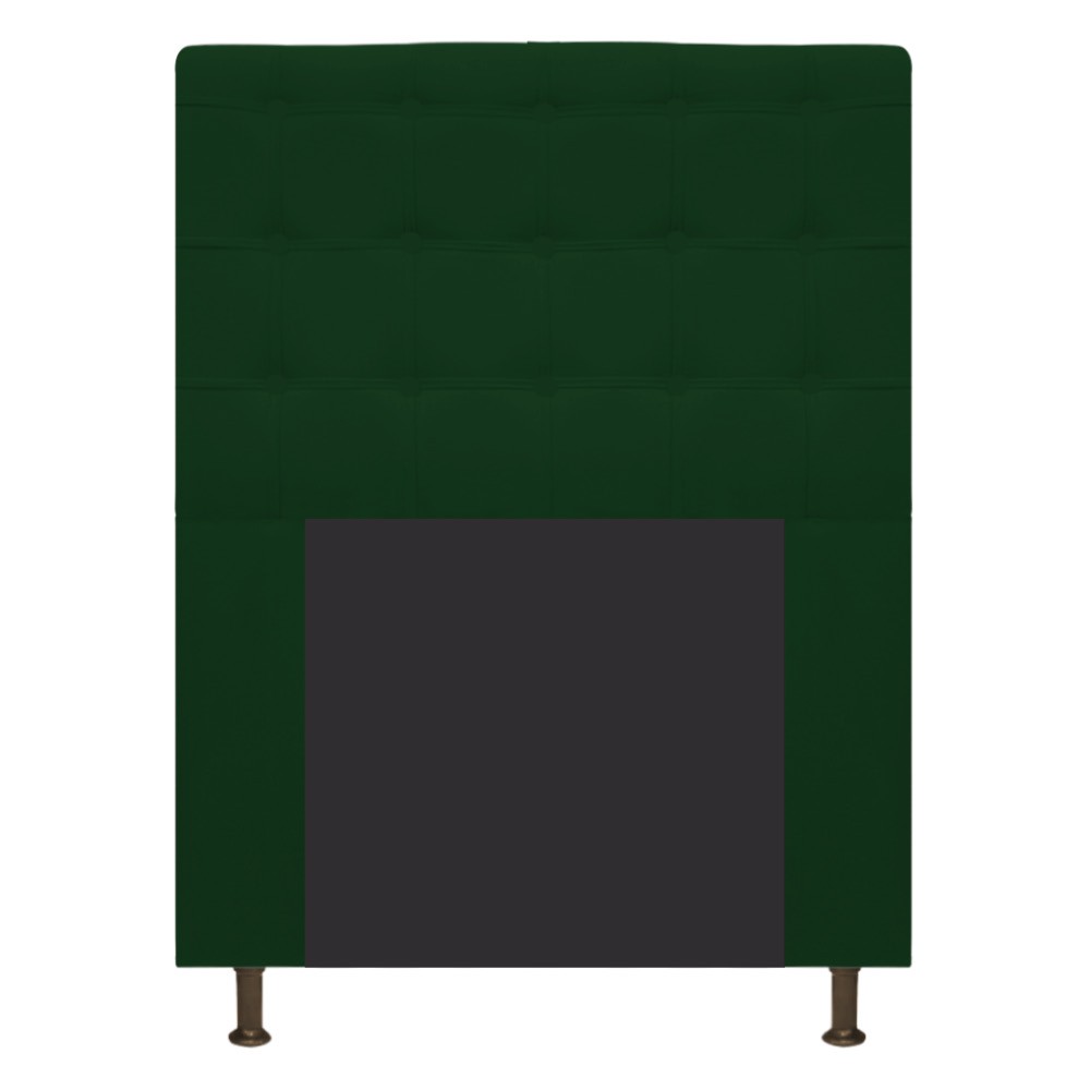 Cabeceira Estofada Dama 90 cm Solteiro Com Botonê  Suede Verde - Amarena Móveis