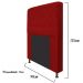 Cabeceira Estofada Dama 90 cm Solteiro Com Botonê  Suede Vermelho - Amarena Móveis