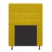 Cabeceira Estofada Dama 90 cm Solteiro Com Strass  Suede Amarelo - Amarena Móveis