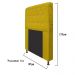 Cabeceira Estofada Dama 90 cm Solteiro Com Strass  Suede Amarelo - Amarena Móveis