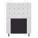 Cabeceira Estofada Dama 90 cm Solteiro Com Strass  Suede Branco - Amarena Móveis