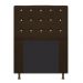 Cabeceira Estofada Dama 90 cm Solteiro Com Strass  Suede Marrom - Amarena Móveis