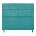 Cabeceira Estofada Damares 140 cm Casal Com Botonê  Suede Azul Turquesa - Amarena Móveis