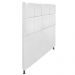 Cabeceira Estofada Damares 140 cm Casal Com Botonê  Suede Branco - Amarena Móveis