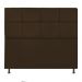 Cabeceira Estofada Damares 140 cm Casal Com Botonê  Suede Marrom - Amarena Móveis