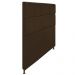 Cabeceira Estofada Damares 140 cm Casal Com Botonê  Suede Marrom - Amarena Móveis