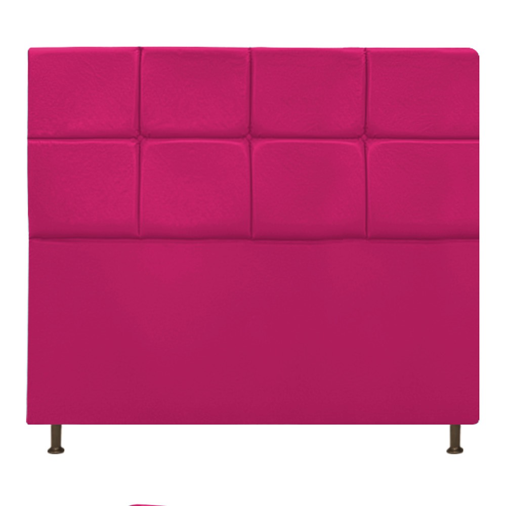 Cabeceira Estofada Damares 140 cm Casal Com Botonê  Suede Pink - Amarena Móveis