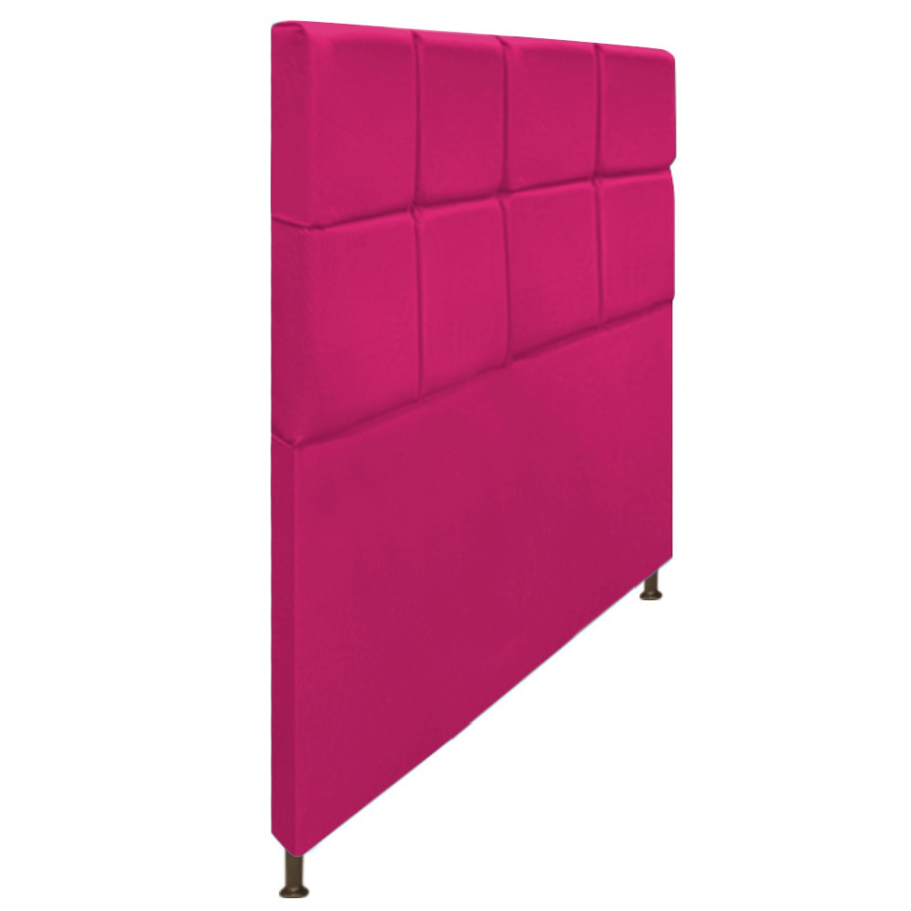 Cabeceira Estofada Damares 140 cm Casal Com Botonê  Suede Pink - Amarena Móveis