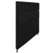Cabeceira Estofada Damares 140 cm Casal Com Botonê  Suede Preto - Amarena Móveis