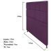 Cabeceira Estofada Damares 140 cm Casal Com Botonê  Suede Roxo - Amarena Móveis