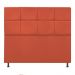 Cabeceira Estofada Damares 140 cm Casal Com Botonê  Suede Terracota - Amarena Móveis