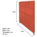 Cabeceira Estofada Damares 140 cm Casal Com Botonê  Suede Terracota - Amarena Móveis
