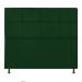 Cabeceira Estofada Damares 140 cm Casal Com Botonê  Suede Verde - Amarena Móveis