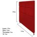 Cabeceira Estofada Damares 140 cm Casal Com Botonê  Suede Vermelho - Amarena Móveis