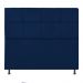 Cabeceira Estofada Damares 160 cm Queen Size Com Botonê Suede Azul Marinho - Amarena Móveis
