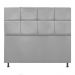 Cabeceira Estofada Damares 160 cm Queen Size Com Botonê Suede Cinza - Amarena Móveis