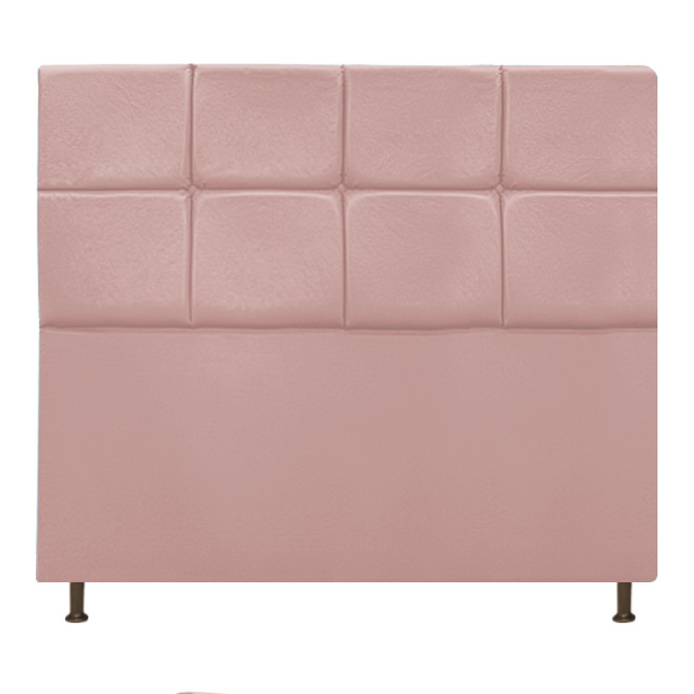 Cabeceira Estofada Damares 160 cm Queen Size Com Botonê Suede Rosê - Amarena Móveis