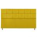 Cabeceira Estofada Damares 195 cm King Size Com Botonê Suede Amarelo - Amarena Móveis