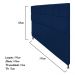 Cabeceira Estofada Damares 195 cm King Size Com Botonê Suede Azul Marinho - Amarena Móveis