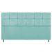 Cabeceira Estofada Damares 195 cm King Size Com Botonê Suede Azul Tiffany - Amarena Móveis