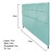 Cabeceira Estofada Damares 195 cm King Size Com Botonê Suede Azul Tiffany - Amarena Móveis