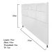 Cabeceira Estofada Damares 195 cm King Size Com Botonê Suede Branco - Amarena Móveis