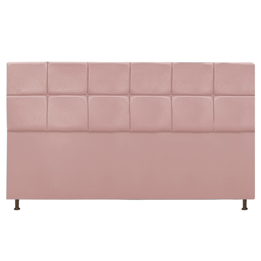Cabeceira Estofada Damares 195 cm King Size Com Botonê Suede Rosê - Amarena Móveis