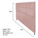 Cabeceira Estofada Damares 195 cm King Size Com Botonê Suede Rosê - Amarena Móveis