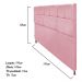 Cabeceira Estofada Damares 195 cm King Size Com Botonê Suede Rosa Bebê - Amarena Móveis