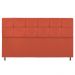 Cabeceira Estofada Damares 195 cm King Size Com Botonê Suede Terracota - Amarena Móveis