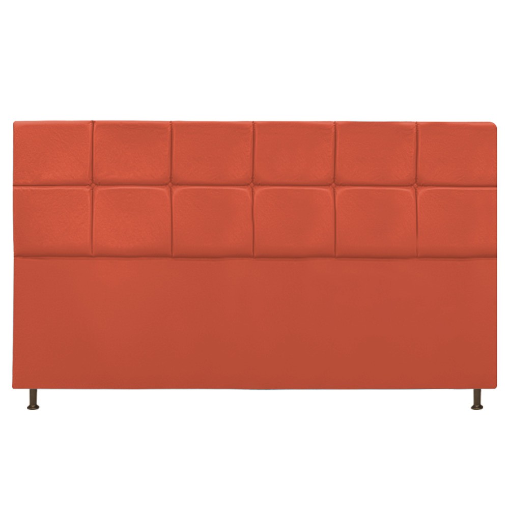 Cabeceira Estofada Damares 195 cm King Size Com Botonê Suede Terracota - Amarena Móveis