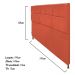 Cabeceira Estofada Damares 195 cm King Size Com Botonê Suede Terracota - Amarena Móveis