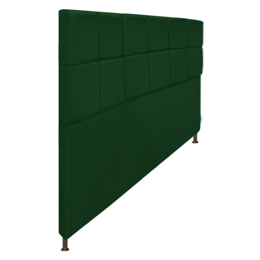 Cabeceira Estofada Damares 195 cm King Size Com Botonê Suede Verde - Amarena Móveis