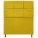 Cabeceira Estofada Damares 90 cm Solteiro Com Botonê  Suede Amarelo - Amarena Móveis
