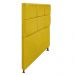 Cabeceira Estofada Damares 90 cm Solteiro Com Botonê  Suede Amarelo - Amarena Móveis