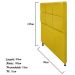 Cabeceira Estofada Damares 90 cm Solteiro Com Botonê  Suede Amarelo - Amarena Móveis