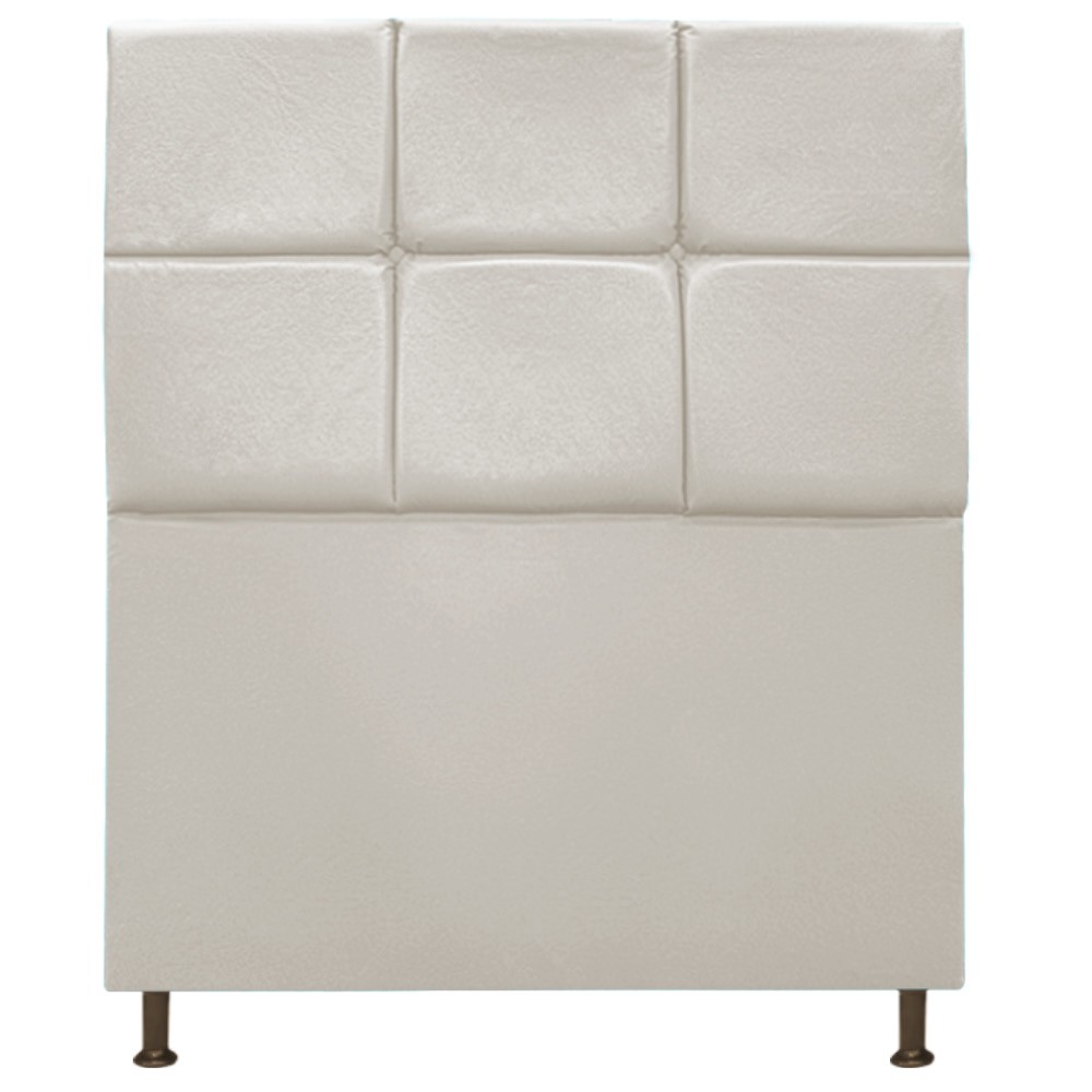 Cabeceira Estofada Damares 90 cm Solteiro Com Botonê  Suede Bege - Amarena Móveis