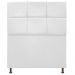 Cabeceira Estofada Damares 90 cm Solteiro Com Botonê  Suede Branco - Amarena Móveis