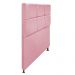 Cabeceira Estofada Damares 90 cm Solteiro Com Botonê  Suede Rosa Bebê - Amarena Móveis