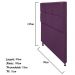 Cabeceira Estofada Damares 90 cm Solteiro Com Botonê  Suede Roxo - Amarena Móveis
