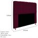 Cabeceira Estofada Mel 195 cm King Size Com Botonê Suede Bordô - Amarena Móveis