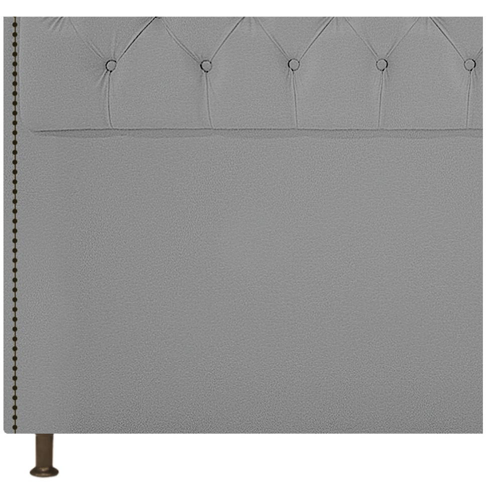 Cabeceira Estofada Yasmim 140 cm Casal Corano Cinza - Amarena Móveis