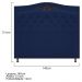 Cabeceira Estofada Yasmim 140 cm Casal Suede Azul Marinho - Amarena Móveis