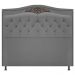Cabeceira Estofada Yasmim 140 cm Casal Suede Cinza - Amarena Móveis