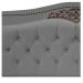 Cabeceira Estofada Yasmim 140 cm Casal Suede Cinza - Amarena Móveis