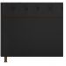 Cabeceira Estofada Yasmim 140 cm Casal Suede Preto - Amarena Móveis