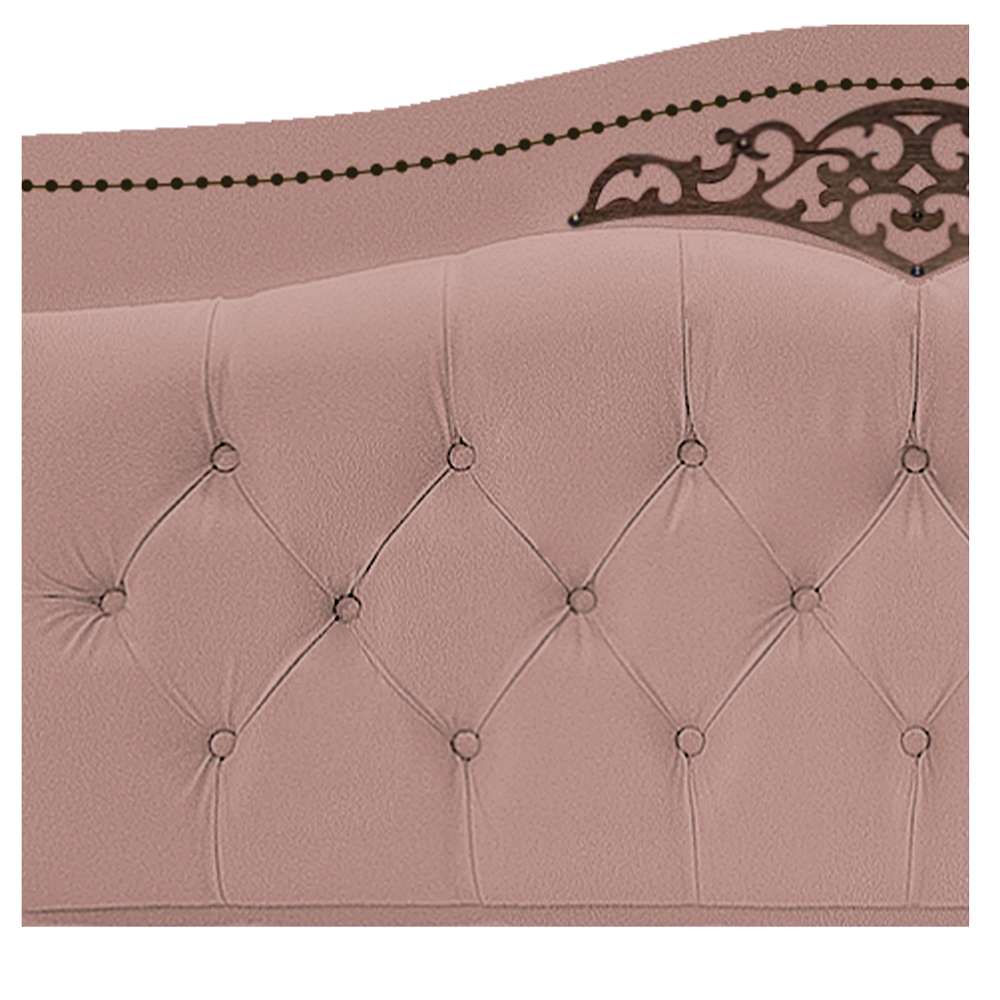 Cabeceira Estofada Yasmim 140 cm Casal Suede Rosê - Amarena Móveis