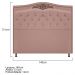 Cabeceira Estofada Yasmim 140 cm Casal Suede Rosê - Amarena Móveis