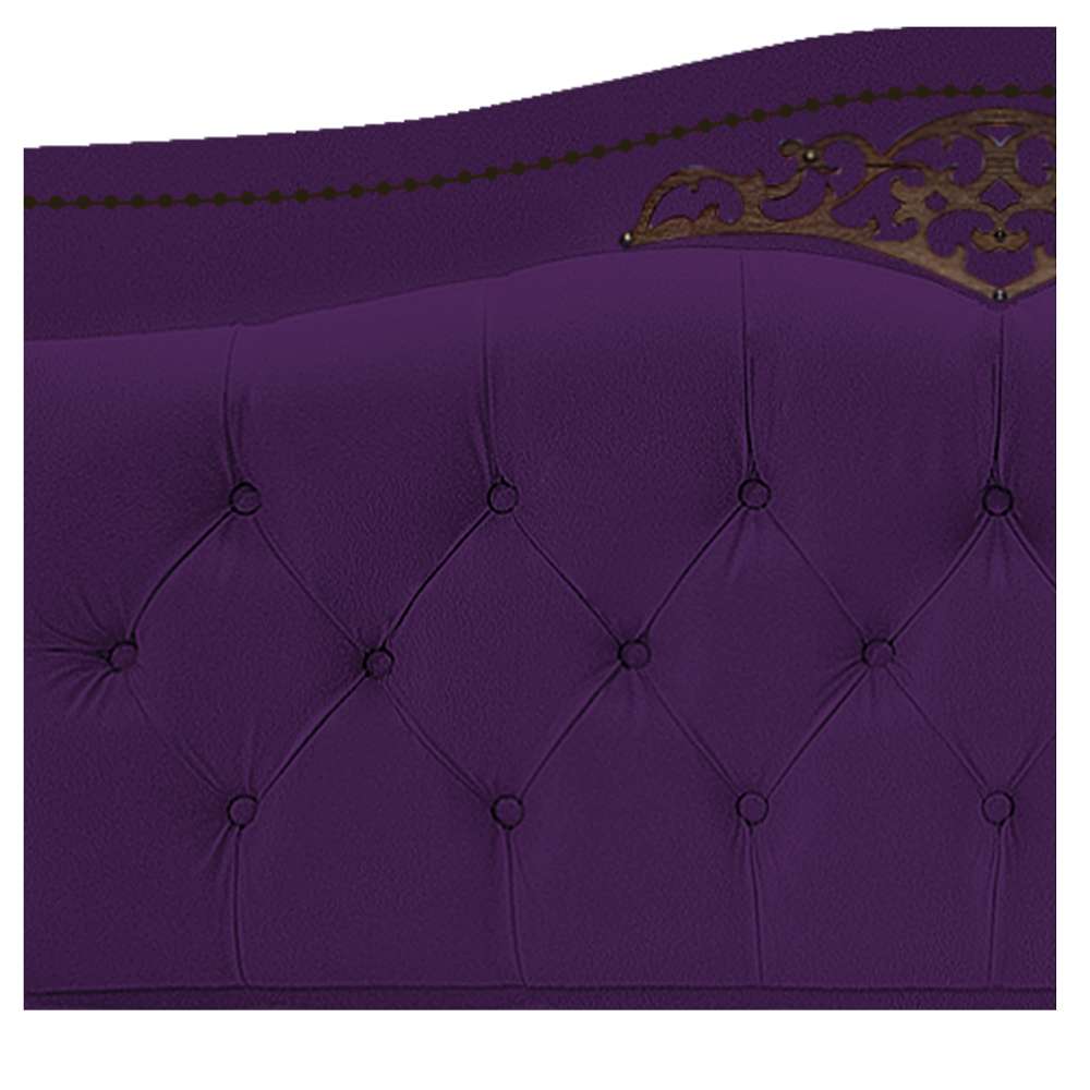 Cabeceira Estofada Yasmim 140 cm Casal Suede Roxo - Amarena Móveis