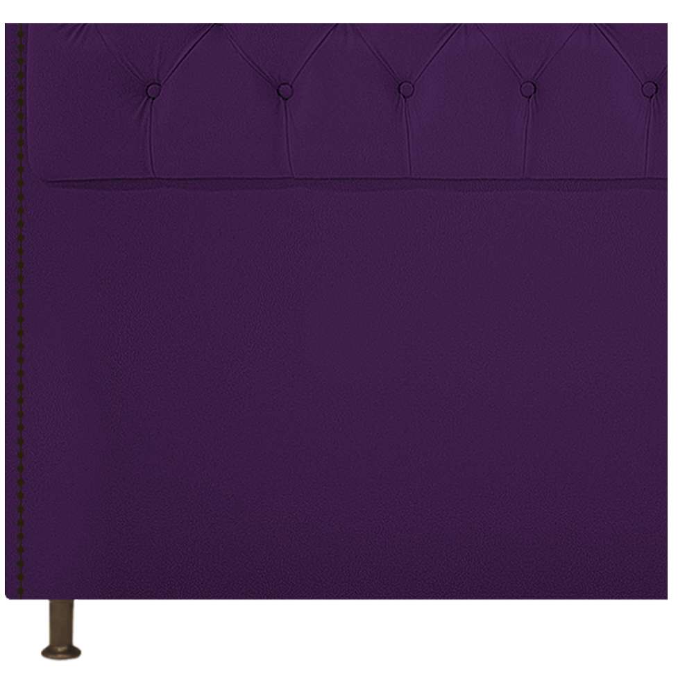 Cabeceira Estofada Yasmim 140 cm Casal Suede Roxo - Amarena Móveis